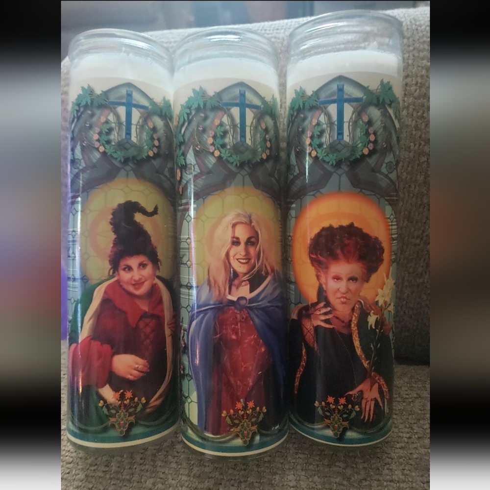 HOCUS POCUS - SANDERSON SISTERS CELEBRITY PRAYER CANDLE SET OF 3